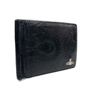 25-1846 ヴィヴィアンウエストウッド マネークリップ 札入れ スクイグル柄 札はさみ 薄型