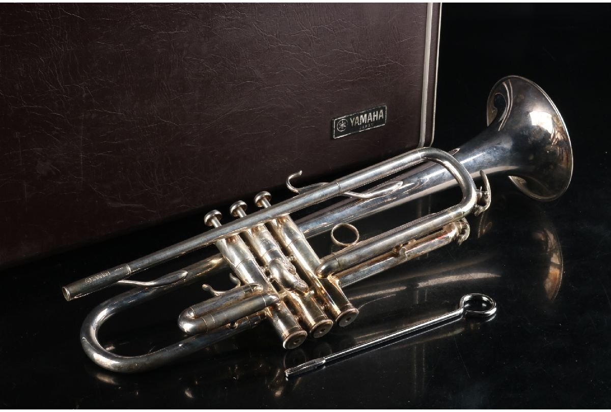 [URA]ジャンク品/YAMAHA/ヤマハ/トランペット/YTR-736/ハードケース付/4-5-126　(検索)骨董/楽器/管楽器/吹奏楽/ブラスバンド_1