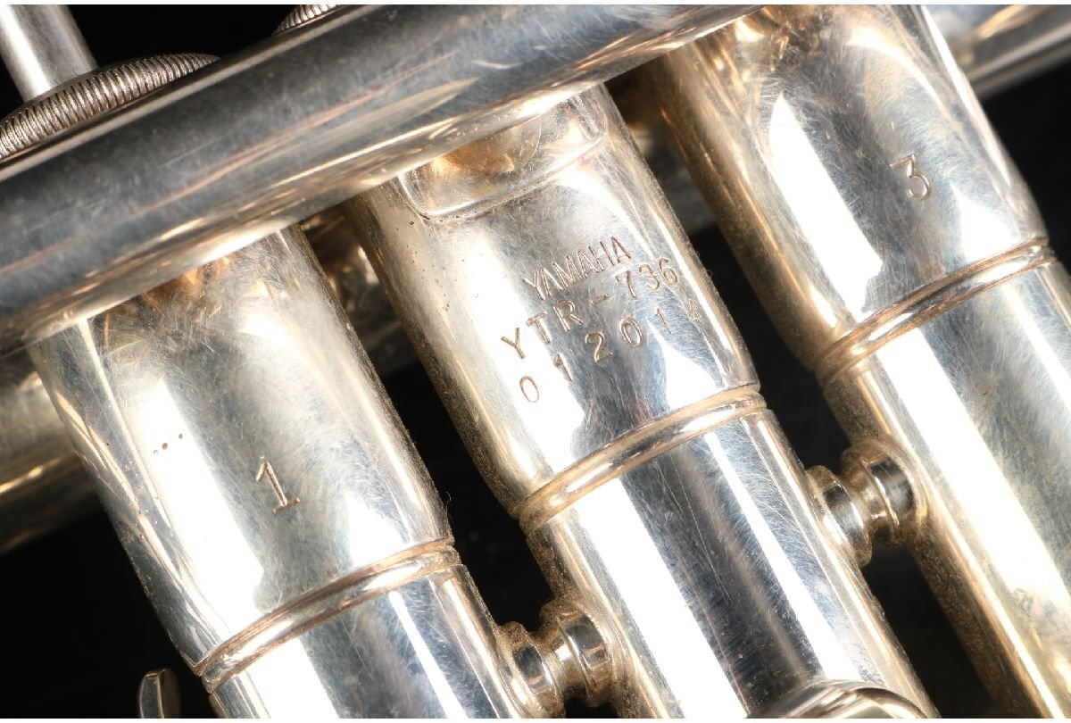 [URA]ジャンク品/YAMAHA/ヤマハ/トランペット/YTR-736/ハードケース付/4-5-126　(検索)骨董/楽器/管楽器/吹奏楽/ブラスバンド_5
