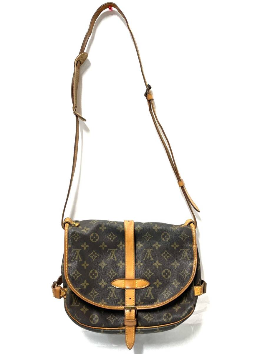 M047 正規品 LOUIS VUITTON ルイヴィトン M42256 モノグラム ソミュール 30 ショルダーバッグ 斜め掛け b ...