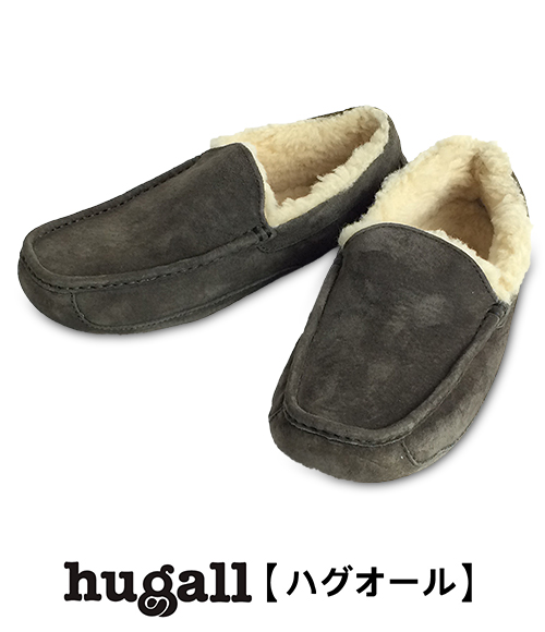 アグ オーストラリア 27cm スエード アスコット モカシン グレー