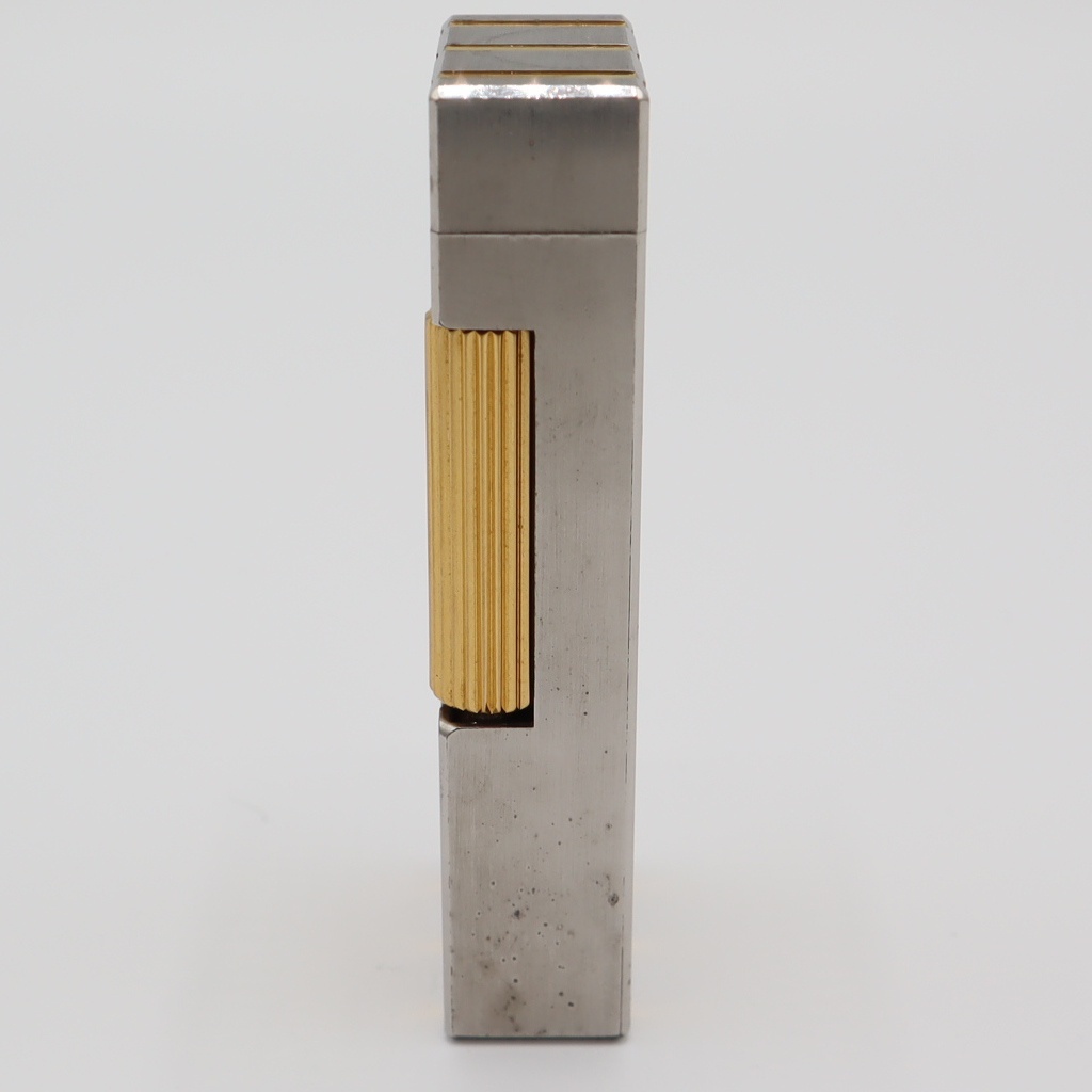 質屋 1円～ dunhill ダンヒル ガスライター ローラー式 ゴールドカラー×シルバーカラー ストライプ 着火未確認 M3897 みいち質店_3