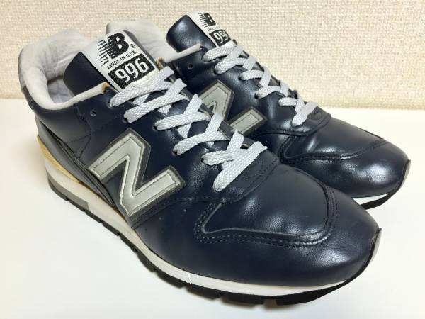 New Balance M996LN ネイビー×グレー 25.5cm USA製 レザー 紺