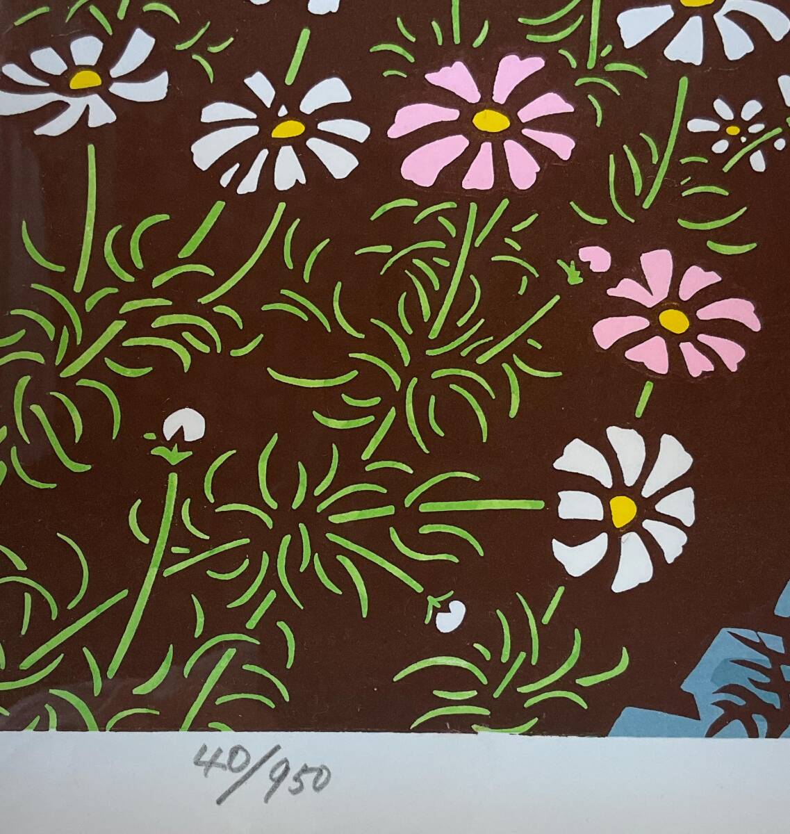 【真作】《木版画》滝平二郎 「おもひでの四季 秋・コスモス」 額装　版画家 きりえ作家 絵本画家 茨城_3