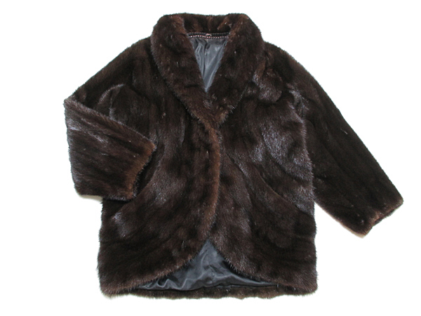 510★レアデザイン ミンク コート 着丈81cm 肉厚