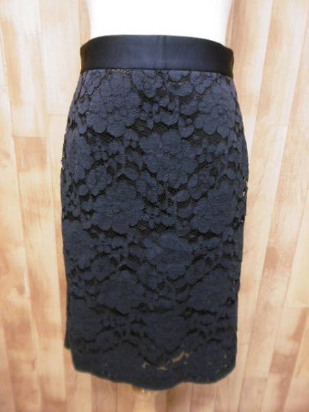 アンタイトル タイトスカート ハーフ丈 レース 2 ネイビー/w01