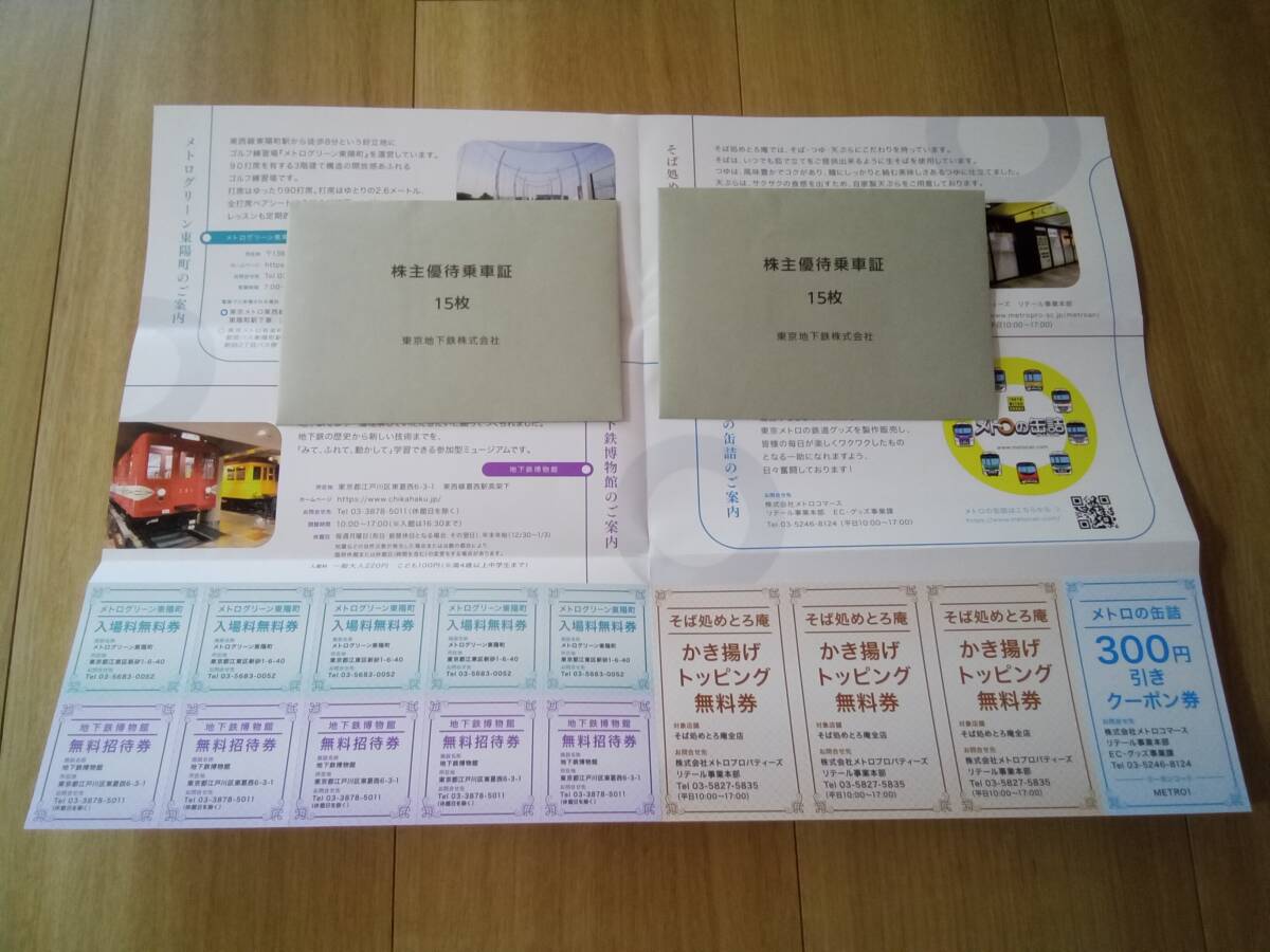 東京メトロ全線株主優待乗車券30枚他_1