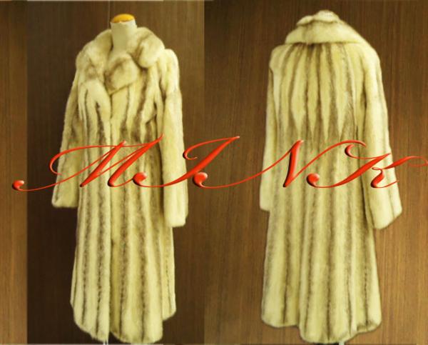 美品 定価100万◇クロスミンク MINK◇高級毛皮ロングコート 最高級 