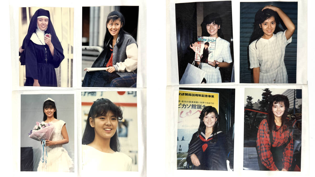 ★[南野陽子グッズ8] 当時物 生写真ブロマイド46枚+おまけ個撮62枚 オフショット/コンサート/卒業式/スケバン刑事 昭和 ナンノ 希少レア_6