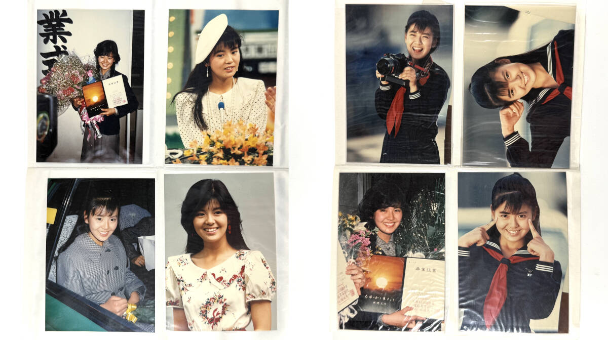 ★[南野陽子グッズ8] 当時物 生写真ブロマイド46枚+おまけ個撮62枚 オフショット/コンサート/卒業式/スケバン刑事 昭和 ナンノ 希少レア_7