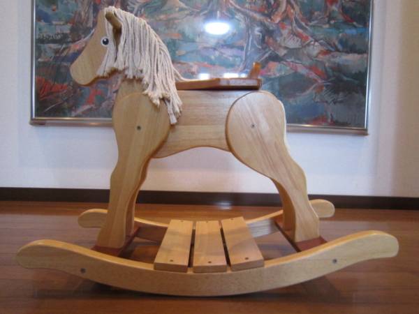 良品 木の温もり　快適丈夫！ ウッディー プレイホース 木馬