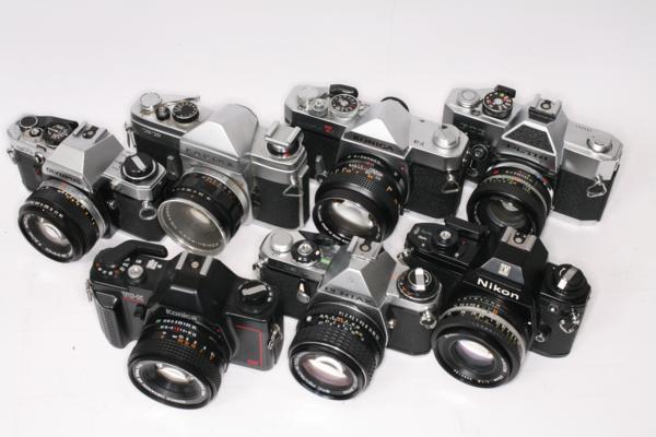 ☆1円～ジャンク品☆マニュアル一眼レフ色々7台！ 家電、AV、カメラ