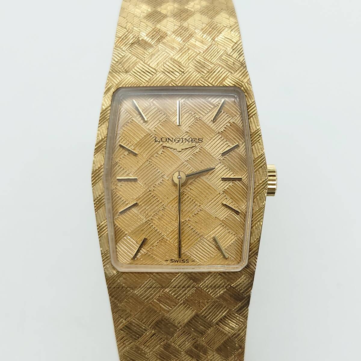 LONGINES レディース手巻き 腕時計 ブラウン2トーン文字盤 ゴールド 70074 訳あり 動作OK ロンジン LONGINES 腕時計 手巻き 817 1065 2