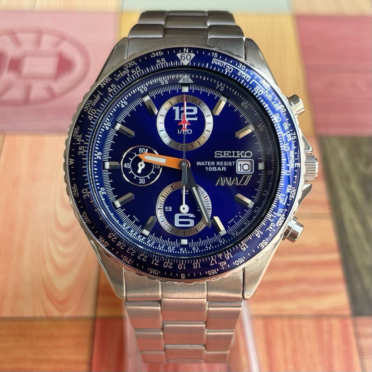 ANA パイロットウォッチ SEIKO セイコー クロノグラフ クォーツ メンズ