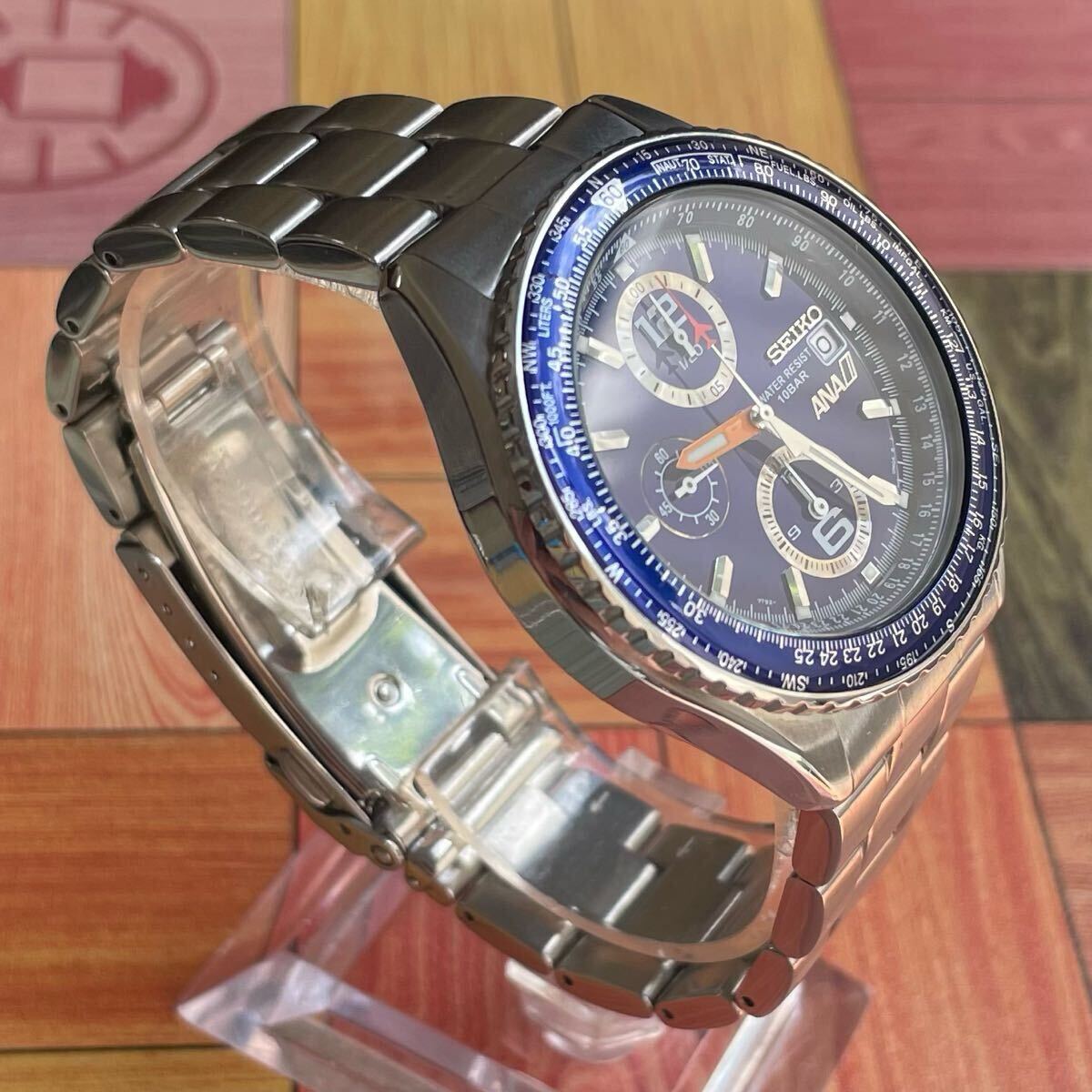 ANA パイロットウォッチ SEIKO セイコー クロノグラフ クォーツ メンズ