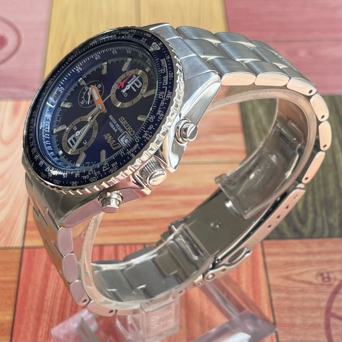 ANA パイロットウォッチ SEIKO セイコー クロノグラフ クォーツ メンズ
