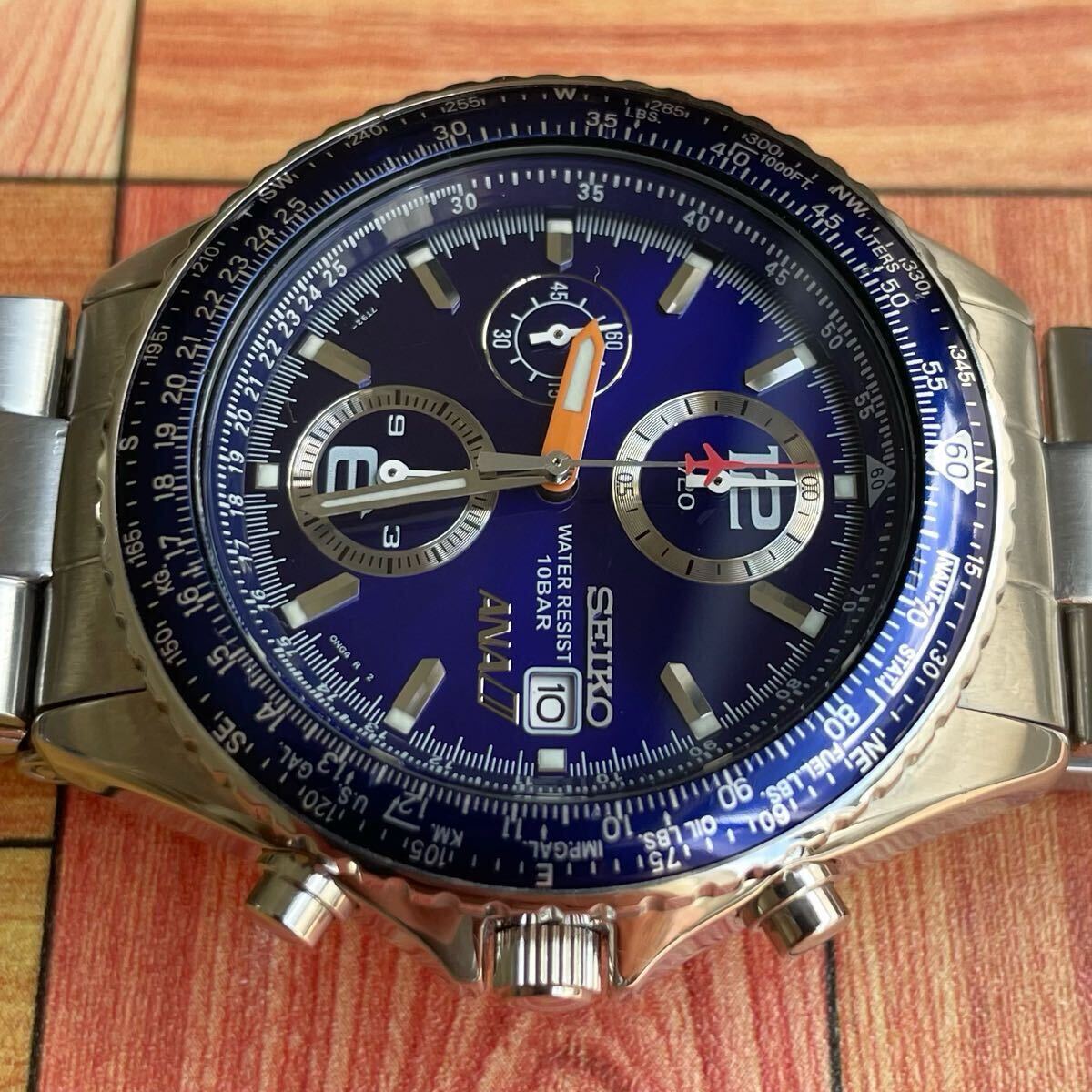 ANA パイロットウォッチ SEIKO セイコー クロノグラフ クォーツ メンズ