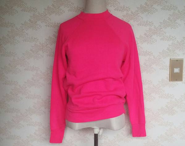 古着 スエット ヴィンテージ SWEAT 蛍光 ピンク Vintage ネオン