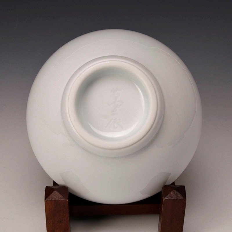 古美味】人間国宝 井上萬二 白磁丸形壷 茶道具 保証品 R4eJ(白磁