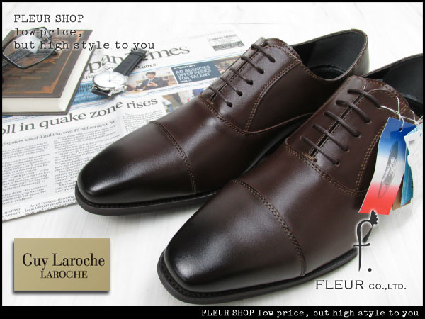 ■Y2997■ギラロッシュ 新品日本製 本革レザーシューズ26.5/3E茶