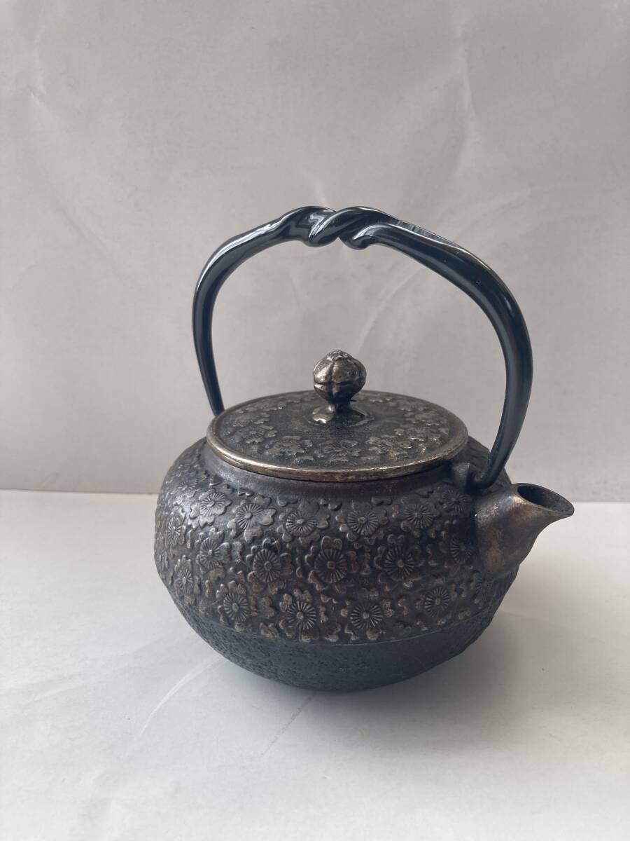 南部砂鉄急須 岩鋳 清末作 桜尽 箱無し(鉄瓶)｜売買されたオークション