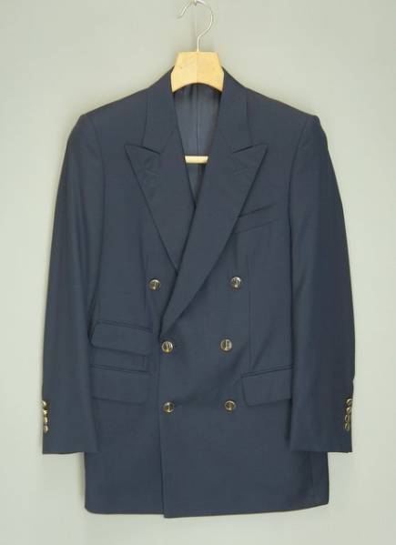 D94イタリア製*ダンヒルdunhill*金ボタン/紺ブレザー/ジャケット