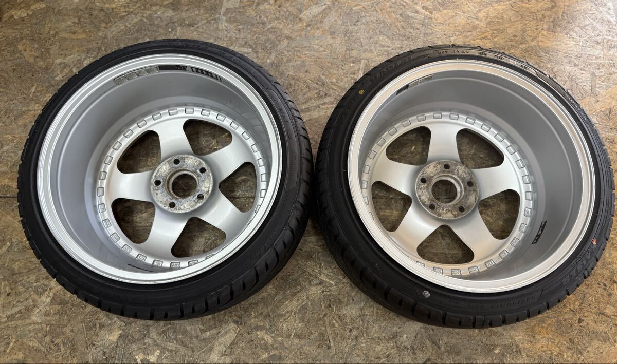 ホイール 深リム ドリケツ 18inch 希少！】ケーニッヒ風 深リム 5本スポーク 18インチ 9J＋35 PCD114.3