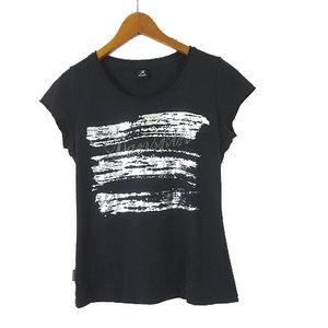 ダンスキン DANSKIN Tシャツ ラインストーン ロゴ グリッター フレンチスリーブ 半袖 M