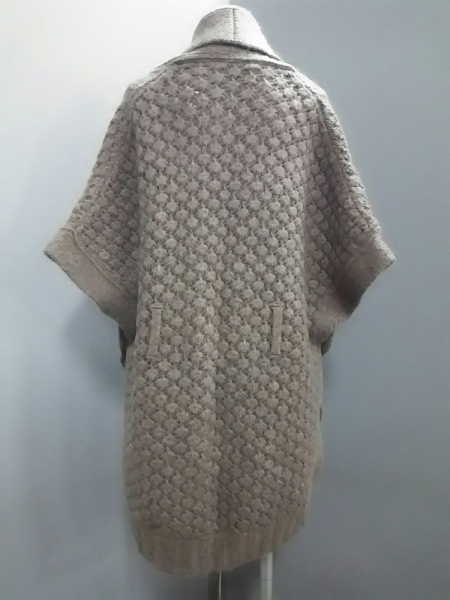 新品タグ付きSeeByChloe ニットポンチョコート ウール グレー