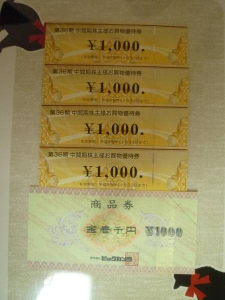 超激得，正規品ビックカメラ BS11 株主優待5千円分(買い物)｜売買されたオークション情報、yahooの商品情報をアーカイブ公開 - オークファン 買い物