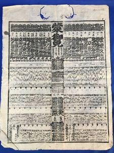 AH753サ△江戸期 安政6年正月 【大相撲 番付】 蒙御免 境川浪右エ門/雲龍久吉/不知火光右