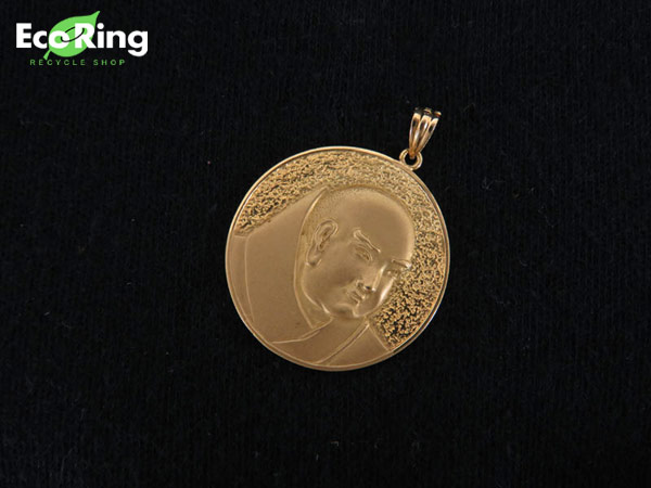 1円 K18YG 日蓮大聖人 ペンダント トップ HG953