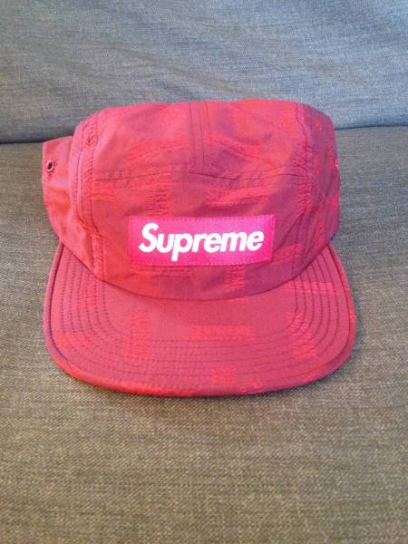 Supreme 16ss JACQUARD CAMP CAP 赤 正規店購入