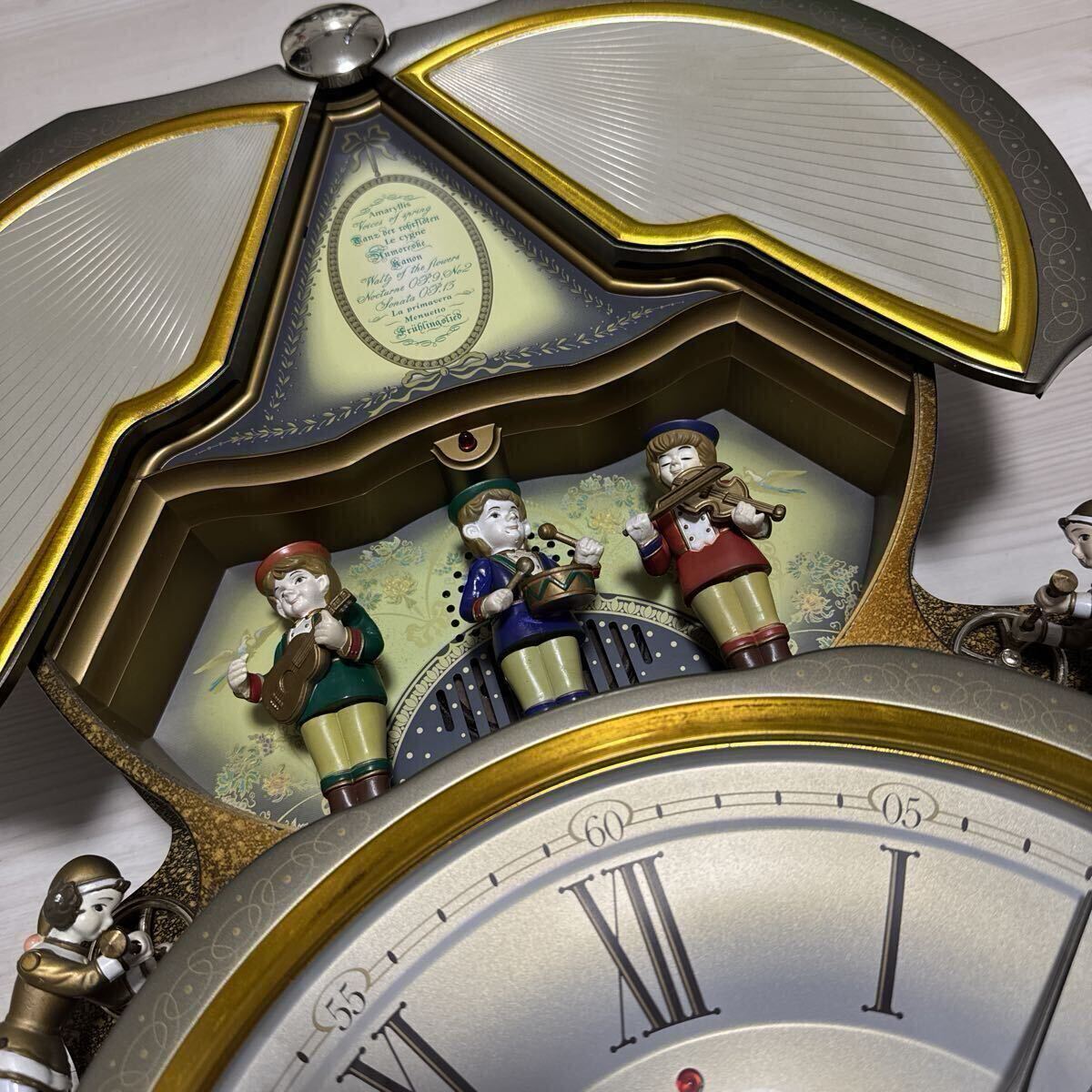 完動品 SEIKO Puppet RE515B からくり時計 掛時計 高音質FM音源