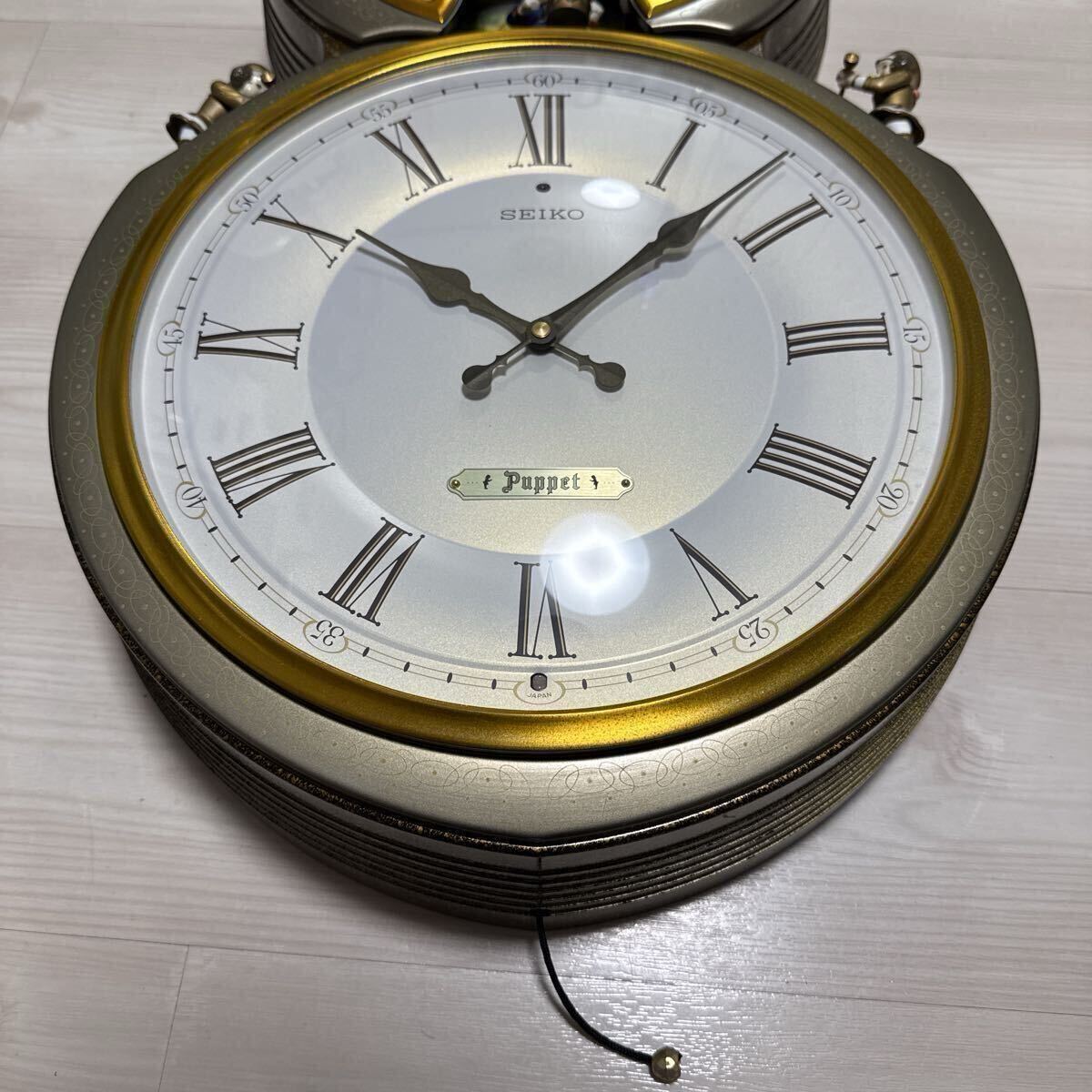 完動品 SEIKO Puppet RE515B からくり時計 掛時計 高音質FM音源