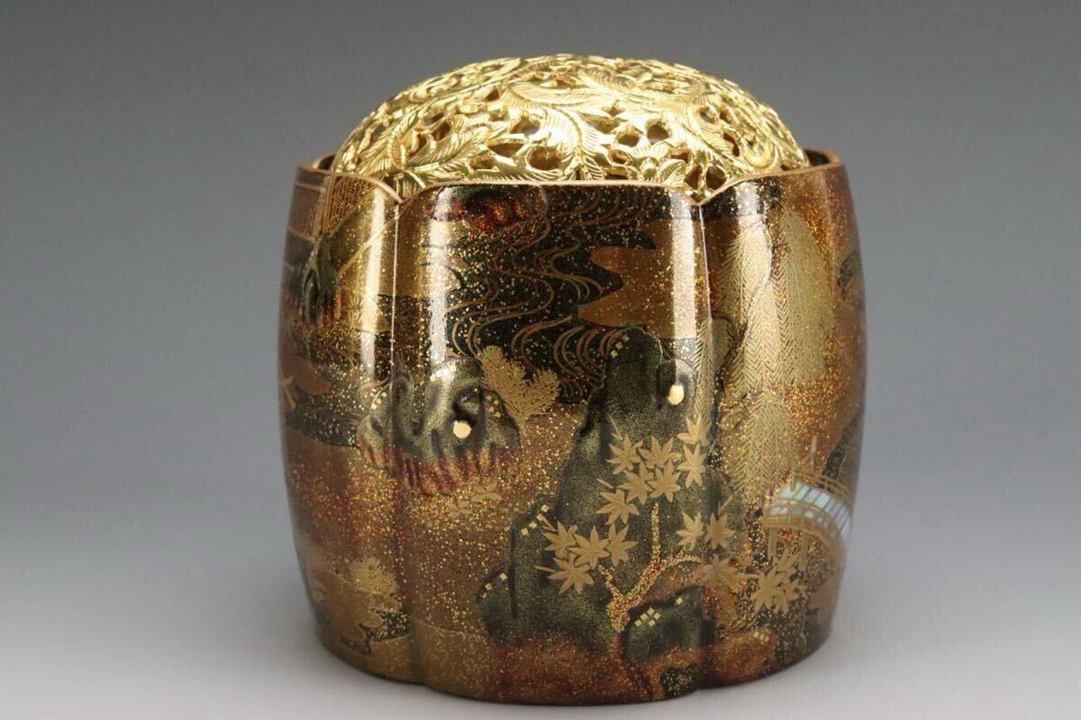 江戸時代 金蒔絵梨地 初音蒔絵 香炉 用心箱(漆芸)｜売買された