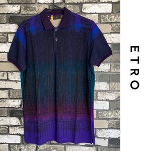 ETRO エトロ 半袖ポロシャツ メンズ ペイズリー 総柄