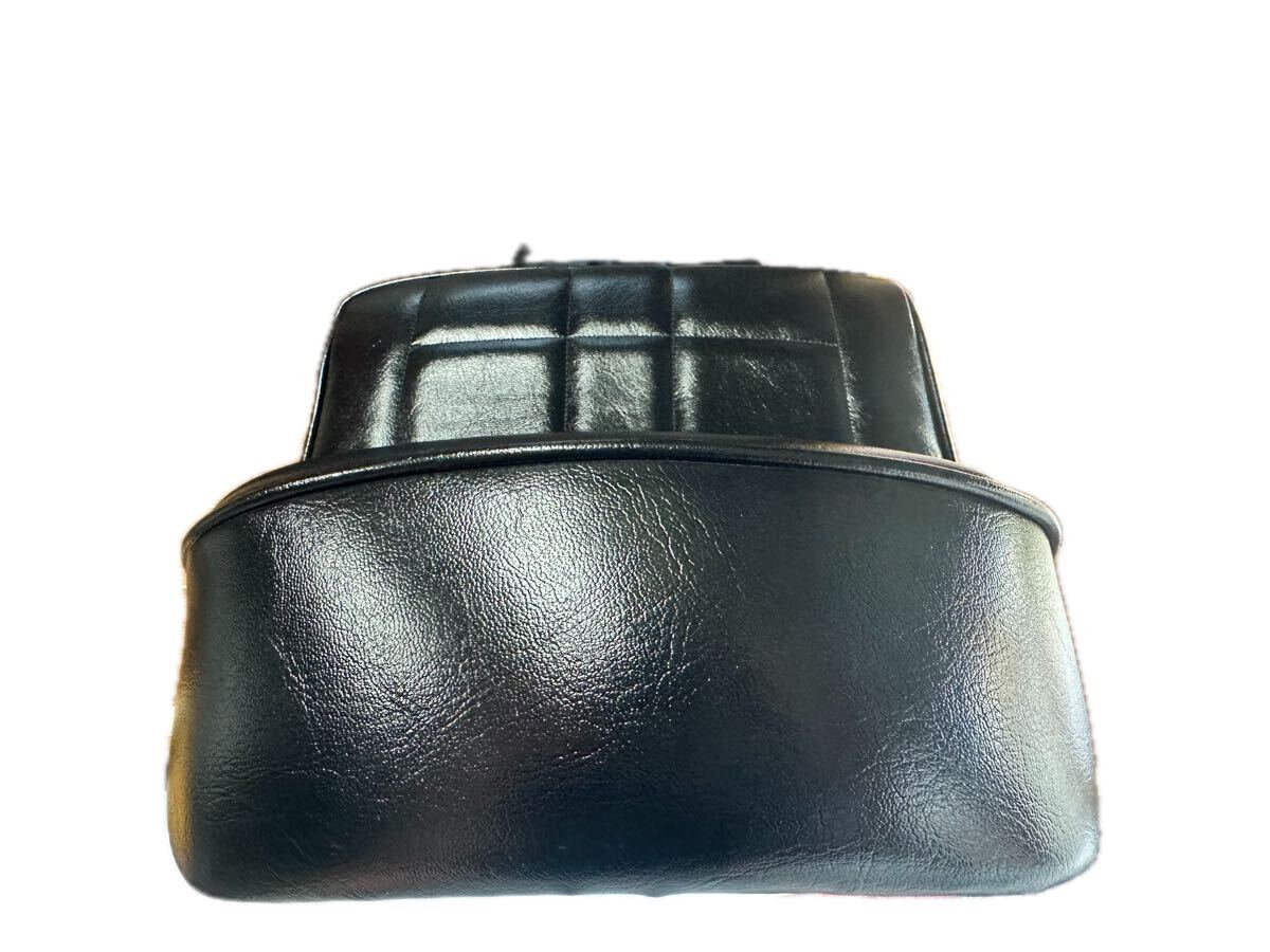 ゼファー750 猫背シート　Ｚパターン　艶ありブラック　鋲付き　真鍮ワッシャー　 カワグチ　 オオカワ　 タックロールシート　 レザー_5