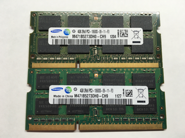 送料無料 /中古品 SAMSUNG 8GB 2Rx8 PC3-10600S 4GB2枚セット SK hynix