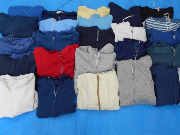 a126古着 ビンテージ 長袖　無地　パーカー　25枚 USA直輸入