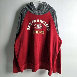 プルオーバースウェットパーカー NFL サンフランシスコ49ERS ロゴプリント ラグランスリ