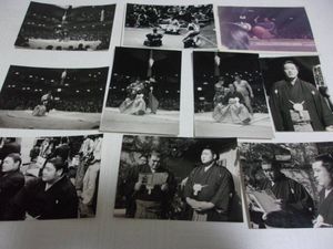大相撲　蔵前国技館時代の断髪式の生写真　１０枚　詳細不明
