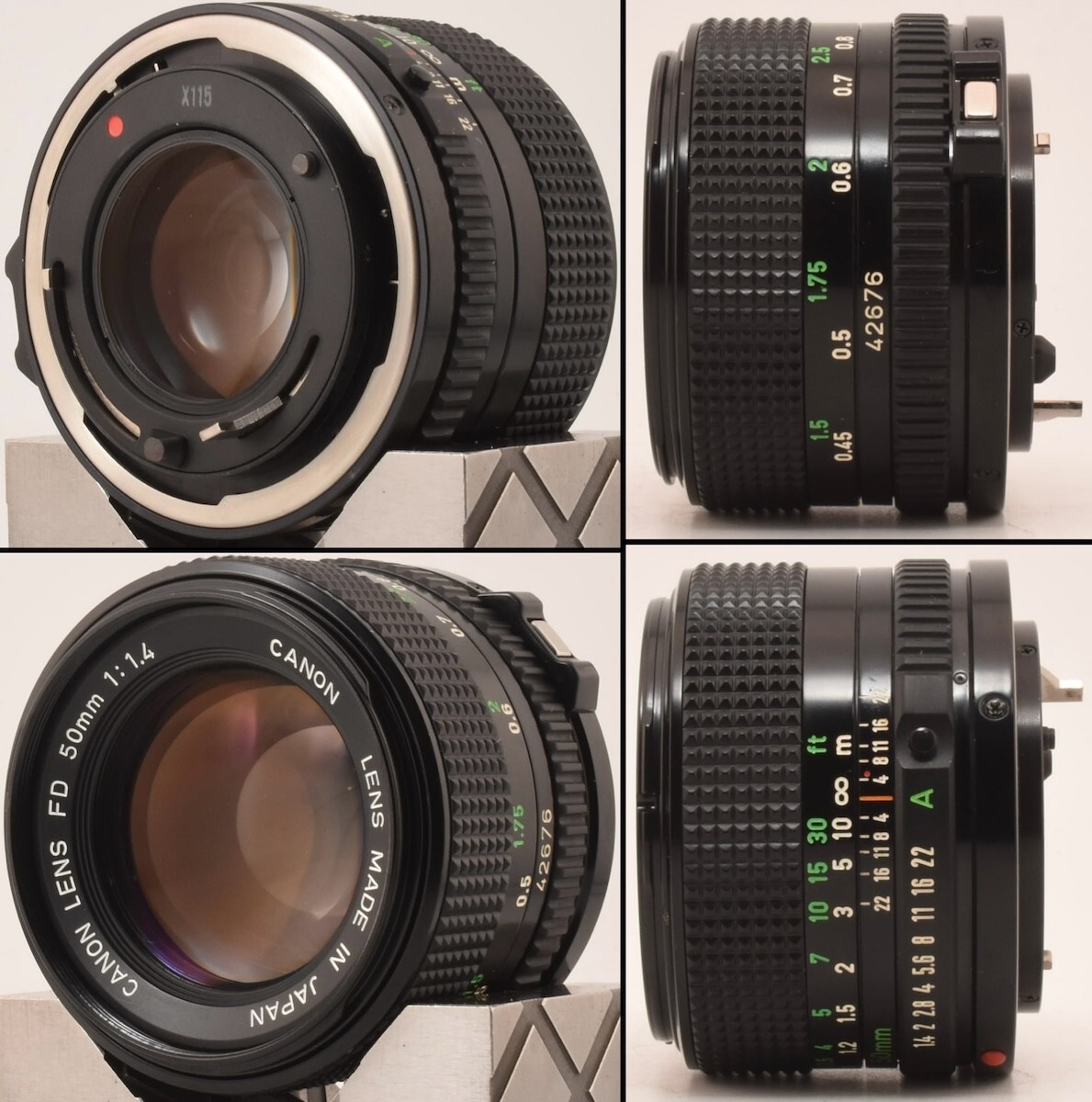 整備/性能測定済】Canon AE-1 PROGRAM ブラック＋NEW FD50mmF1.4_P,S