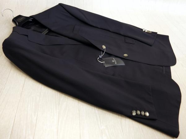 8773◆アクアスキュータム◆10万 メタル釦 撥水紺ブレザー/BB7