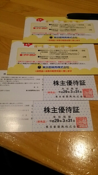 ◆東京サマーランド株主ご招待券♪2冊◆特定記録郵便送料無料♪
