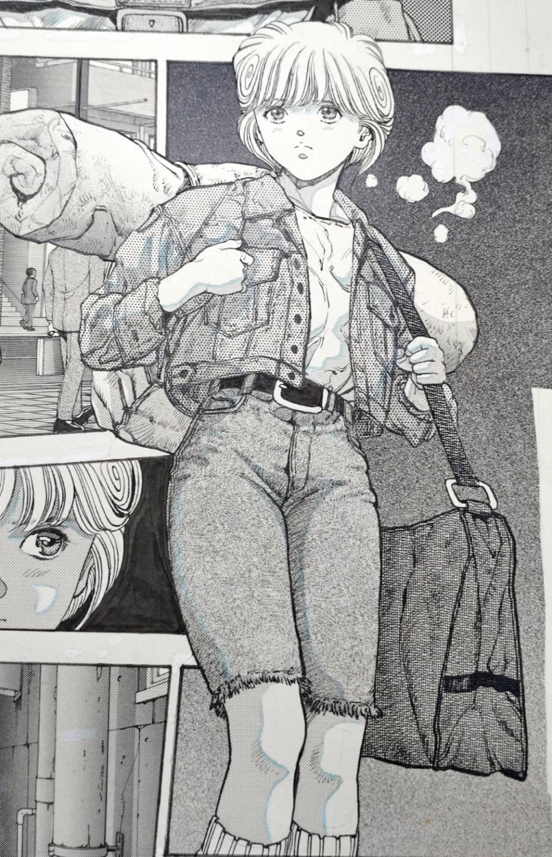 真作保証】漫画家【桂正和 電影少女】第38号 P.388 生原稿 原画 直筆