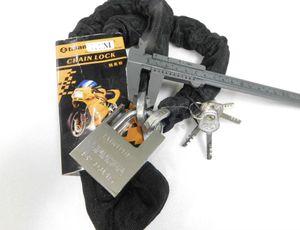 ★角チェーンロック1.5m 7mm角鋼材 約2.2kg 堅牢強靭スペアキー4本付き レターパックプラ