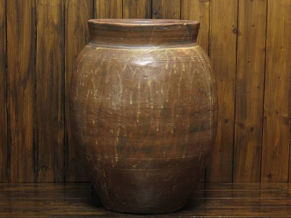唐津焼の甕 高さ52㎝ 重量15㎏ 壷 めだか鉢 工芸品 陶芸 【公式通販】