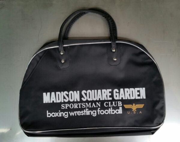 新品未使用 マジソンバッグ 昭和 レトロ 当時物 黒色 薄型