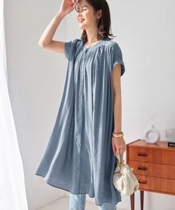 「Viola e Viola」 ノースリーブワンピース M グレイッシュブルー レディース